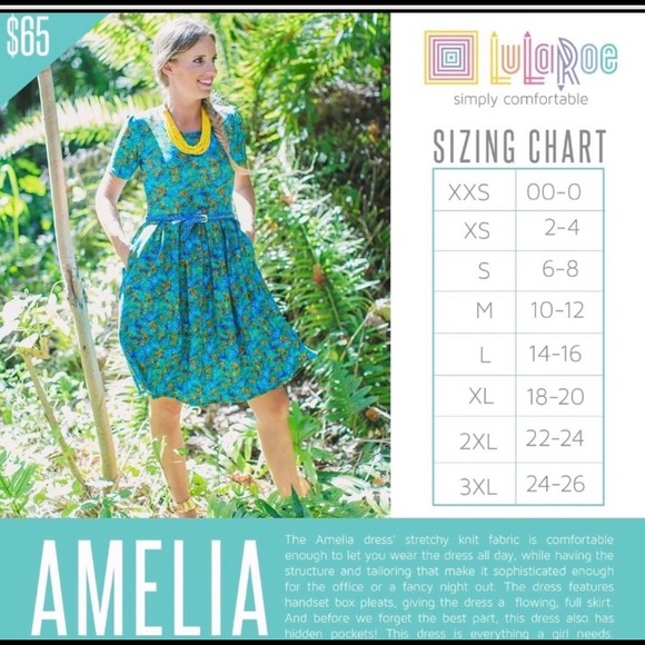 LulaRoe Amelia Dress Sz XS - Picture 7 of 7